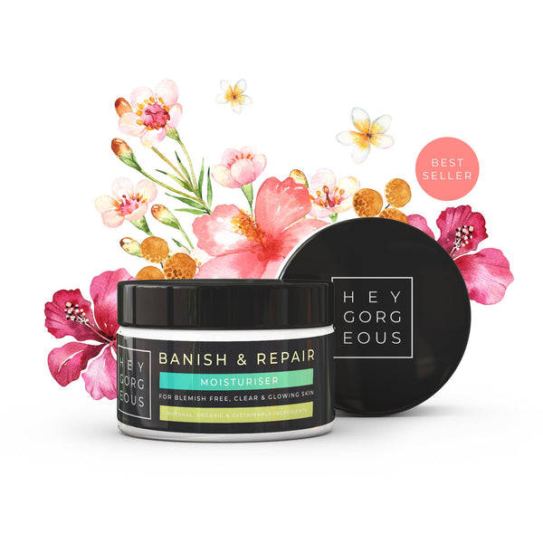 A jar of Banish and Repair Moisturizer by Hey Gorgeous Skincare