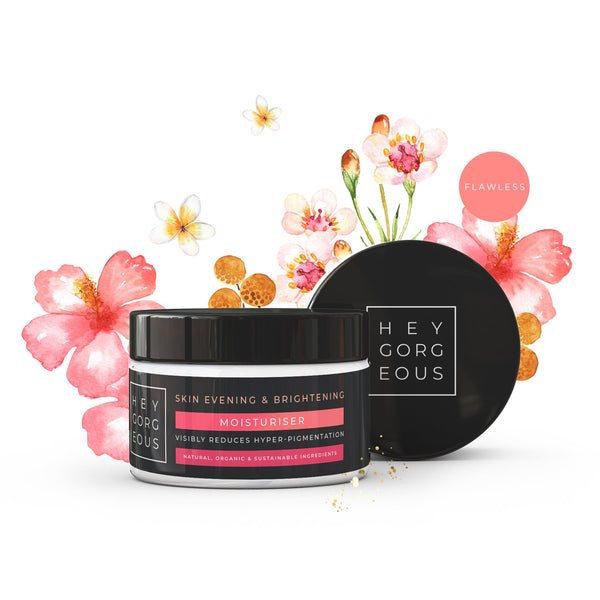 A jar of Skin Evening and Brightening moisturizer by Hey Gorgeous Skincare